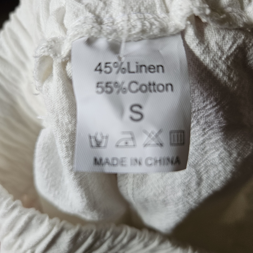 White Drawstring Joggers - Picture 8 of 9